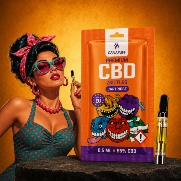 cbd zkittles Cartouche CBD 95% Zkittles Canapuff – 0,5 ml