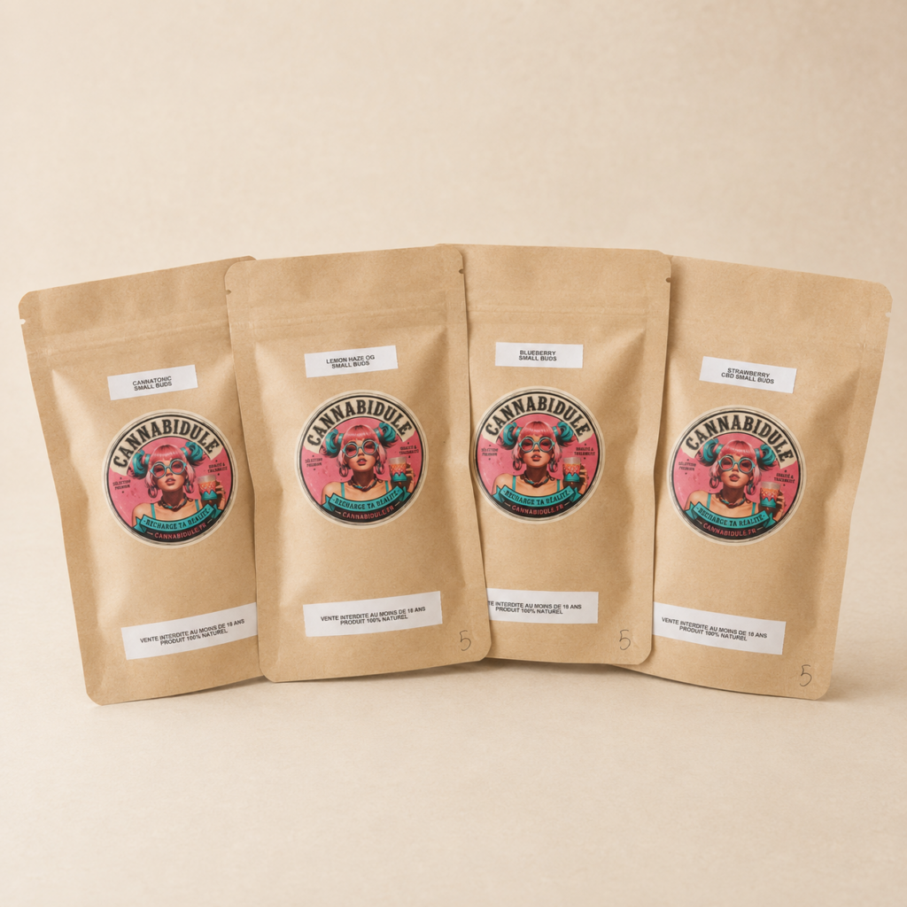 Pack découverte – 4 fleurs CBD – 20 g