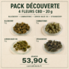 pack decouverte fleurs cbd cannabidule Pack découverte – 4 fleurs CBD – 20 g