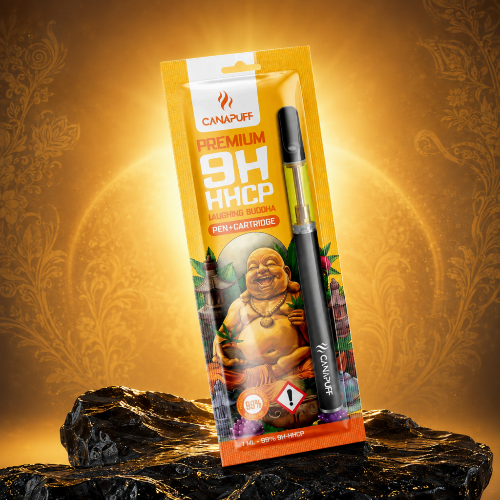 Pen + Cartouche Laughing Buddha 9H‑HHCP Canapuff –1 ml